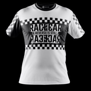 RACERCAR IN REVERSE WHITE (SHORT SLEEVE)