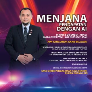 KELAS: Cara Jana Income Dengan AI