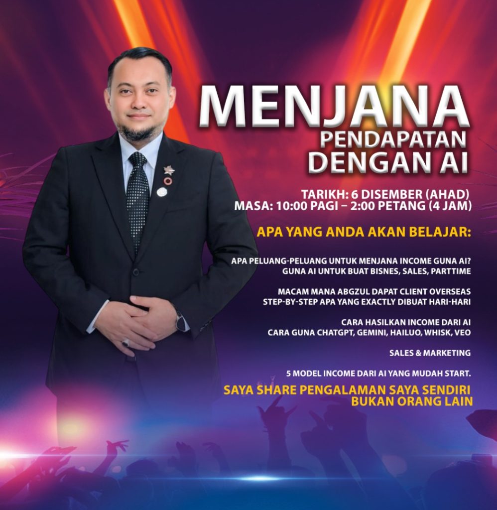 KELAS: Cara Jana Income Dengan AI