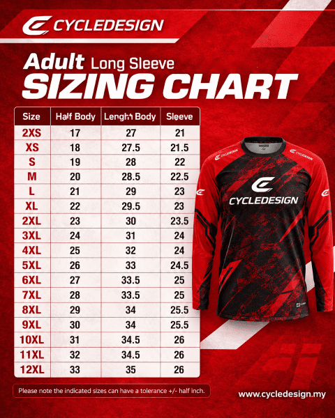 Size Chart CycleDesign