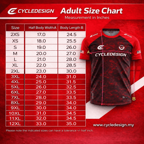 Size Chart CycleDesign