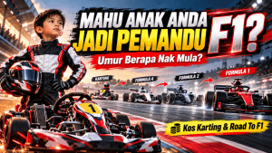 Ilustrasi laluan anak menjadi pemandu F1, dari karting ke Formula 1