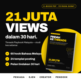 E-book Pindah ke Threads oleh Zulhafidz Yahaya: studi kes 21 juta views dalam 30 hari