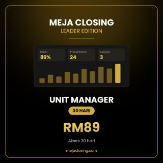 Meja Closing Leader — UNIT MANAGER — Akses 30 Hari