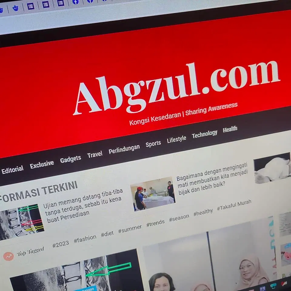 Paparan website abgzul.com yang pernah saya usahakan.